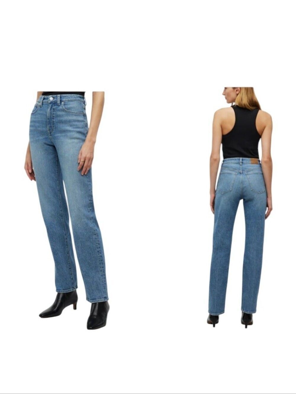 NWT Madewell Tall '90s Straight Jean Rondell Wash Blue Denim 27T